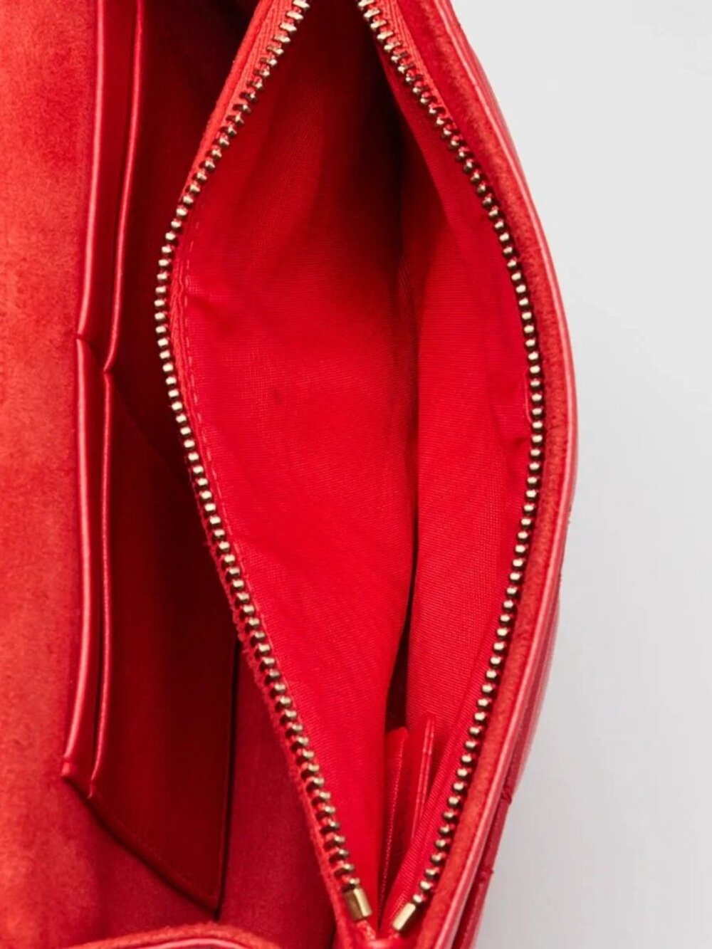 Christian Dior Red Cannage Quilted Leather DiorAddict Wallet on Chain Clutch Bag - Picture 10 of 12